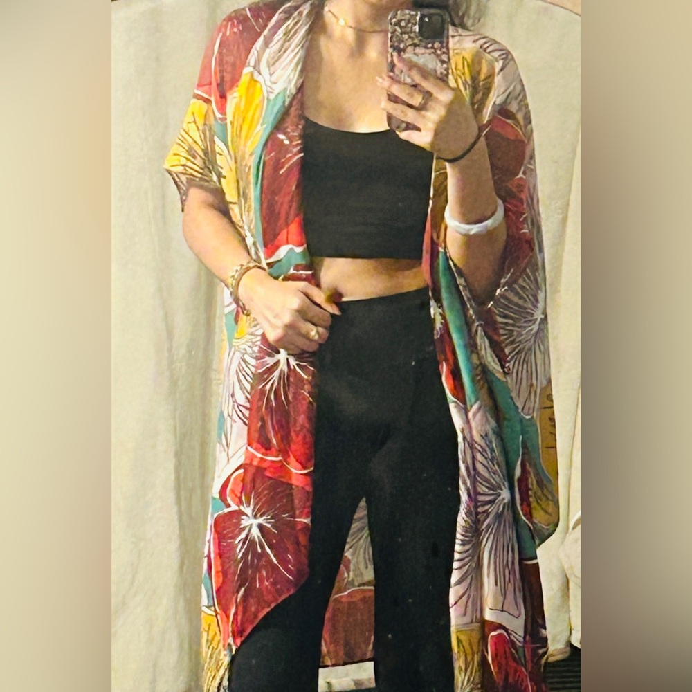 Do Everything in Love Multicolor Floral Wrap
